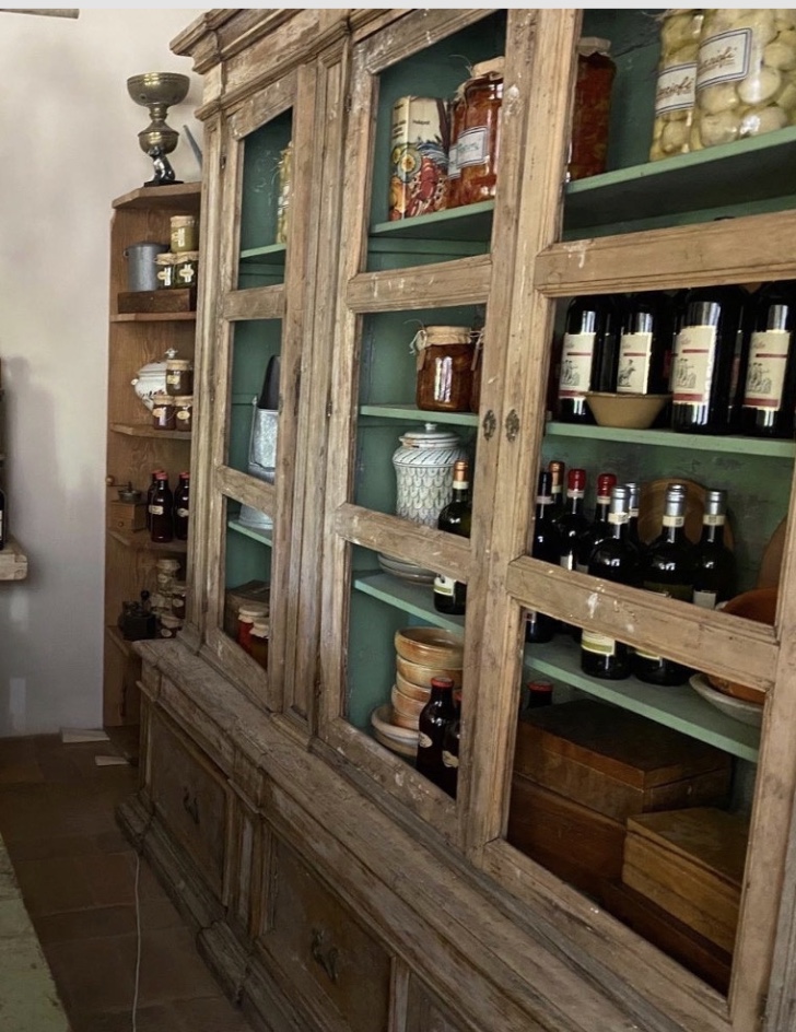 Libreria antica in legno massello con ante vetrate – fine XIX / inizi XX secolo