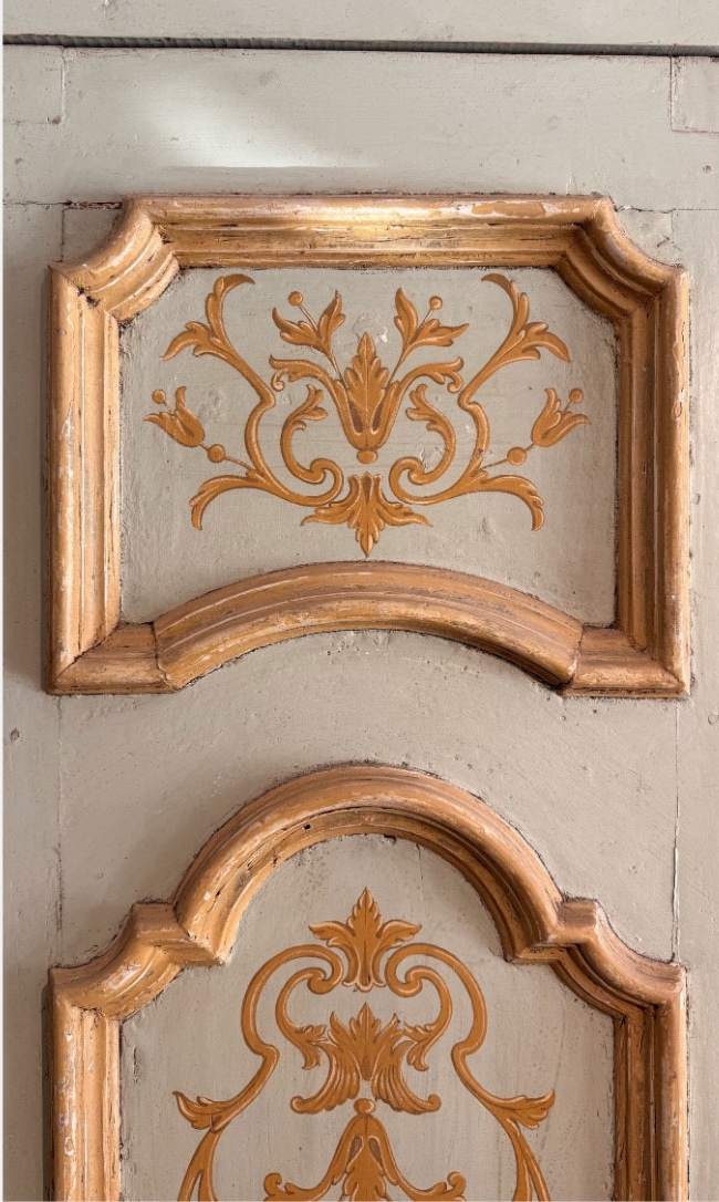 Porta antica, finemente decorata, di provenienza napoletana, periodo XVIII secolo.-photo-2