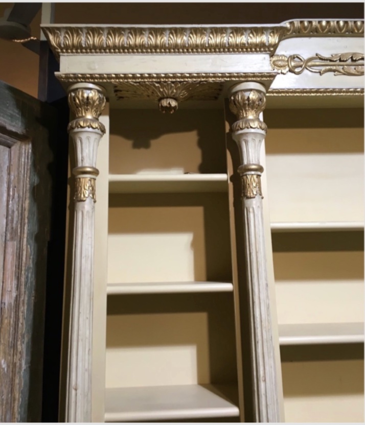 Antica libreria fine Settecento in lacca e dorature originali-photo-2