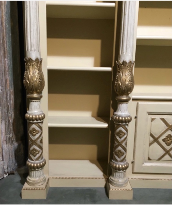 Antica libreria fine Settecento in lacca e dorature originali-photo-3