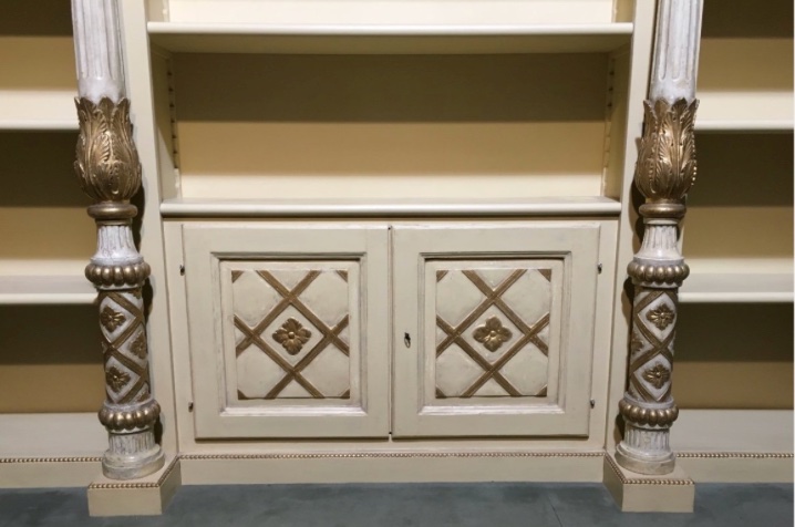 Antica libreria fine Settecento in lacca e dorature originali-photo-4