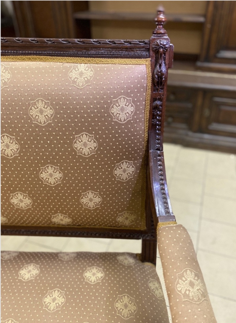 Divano toscano di fine XIX secolo in noce massello-photo-3