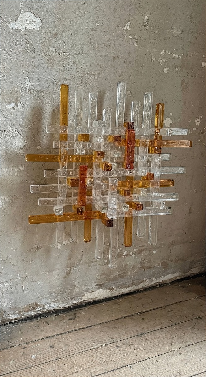 Applique a parete in vetro colorato, Poliarte, anni '60-photo-2