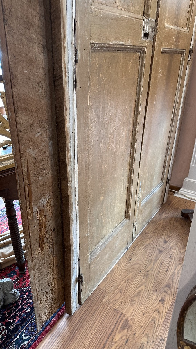 Porta antica con stipite e cardini originali, di provenienza napoletana, risalente al XVIII sec-photo-2