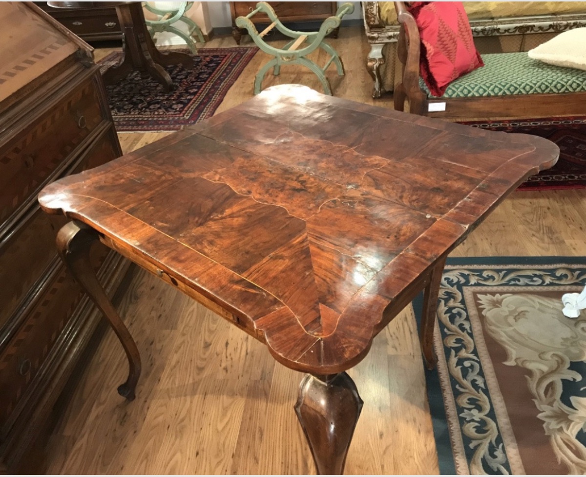 Elegante tavolino a libro di fine Ottocento-photo-2