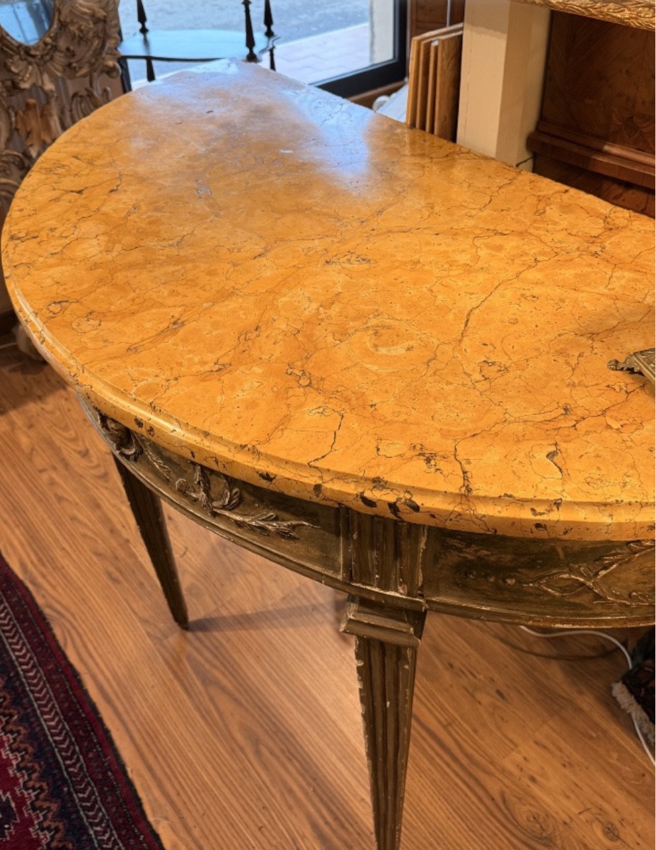 Consolle demi-lune di manifattura italiana della fine del XVIII -photo-3