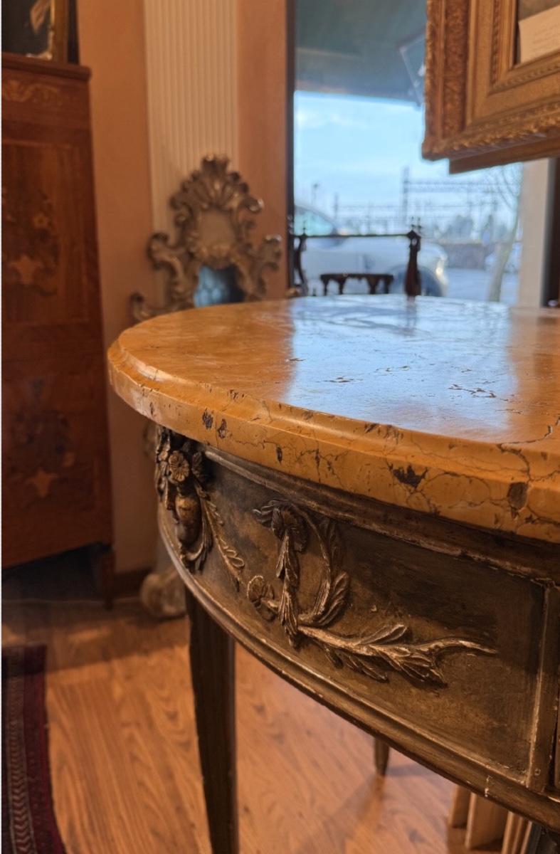 Consolle demi-lune di manifattura italiana della fine del XVIII -photo-4