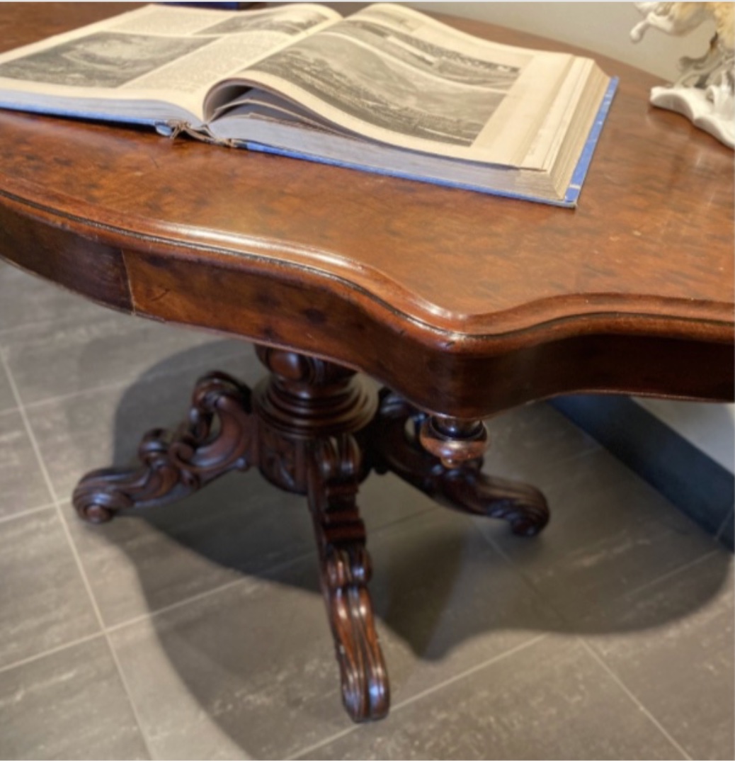 Antico Tavolo a Biscotto Luigi Filippo in Mogano-photo-2