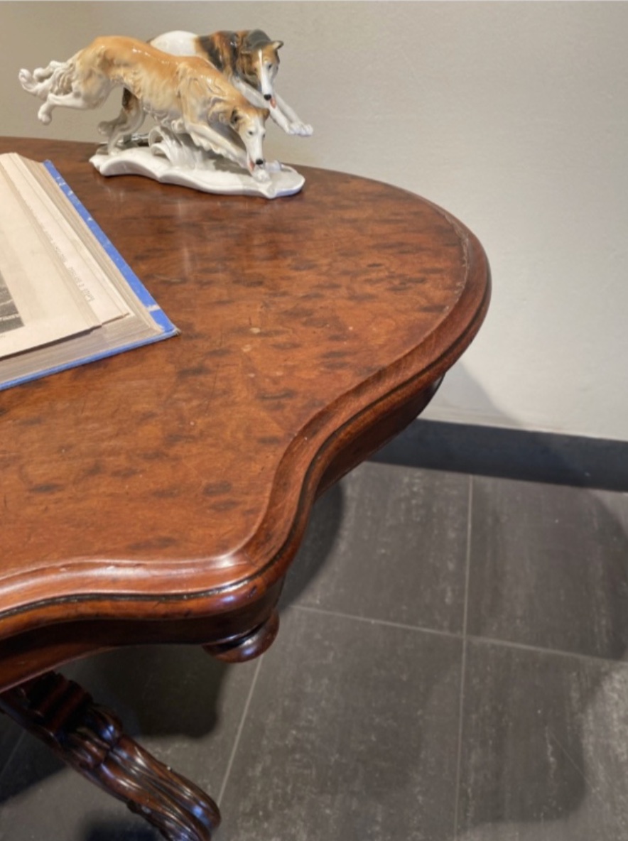 Antico Tavolo a Biscotto Luigi Filippo in Mogano-photo-3