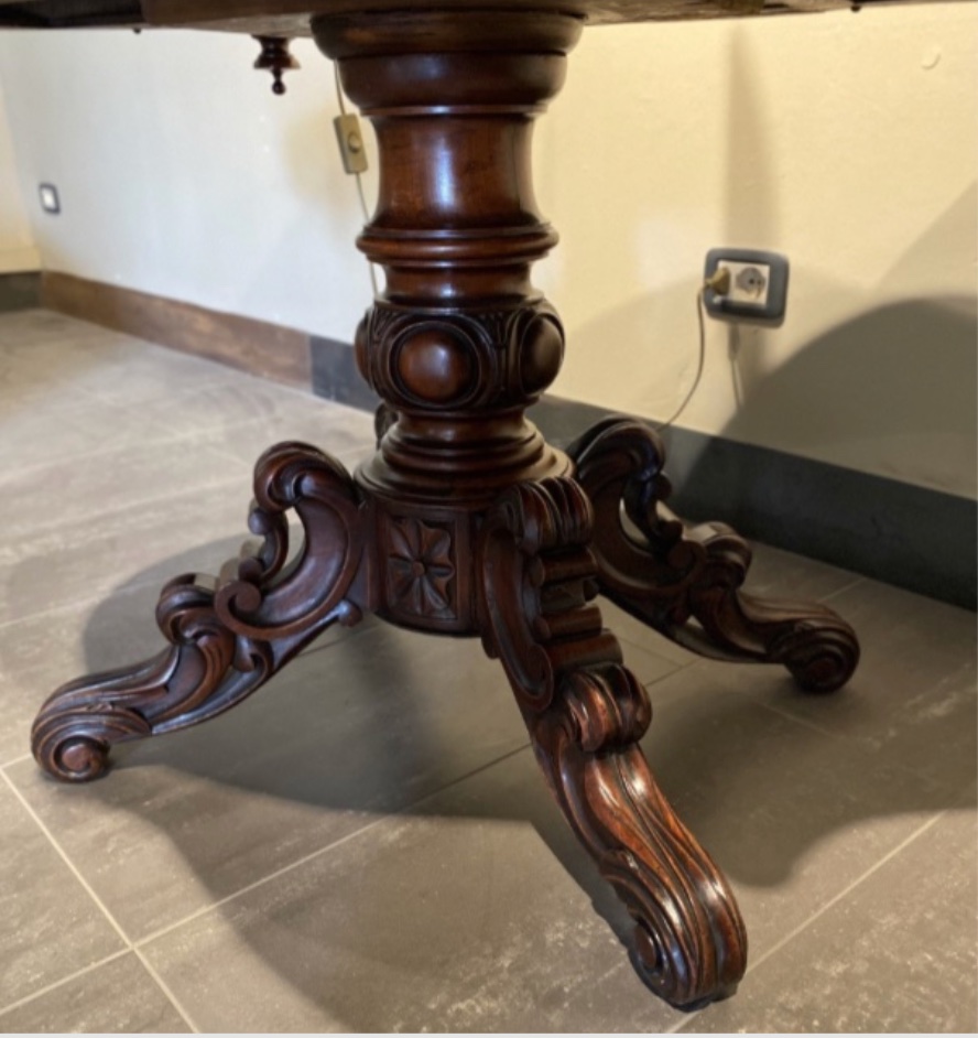 Antico Tavolo a Biscotto Luigi Filippo in Mogano-photo-4