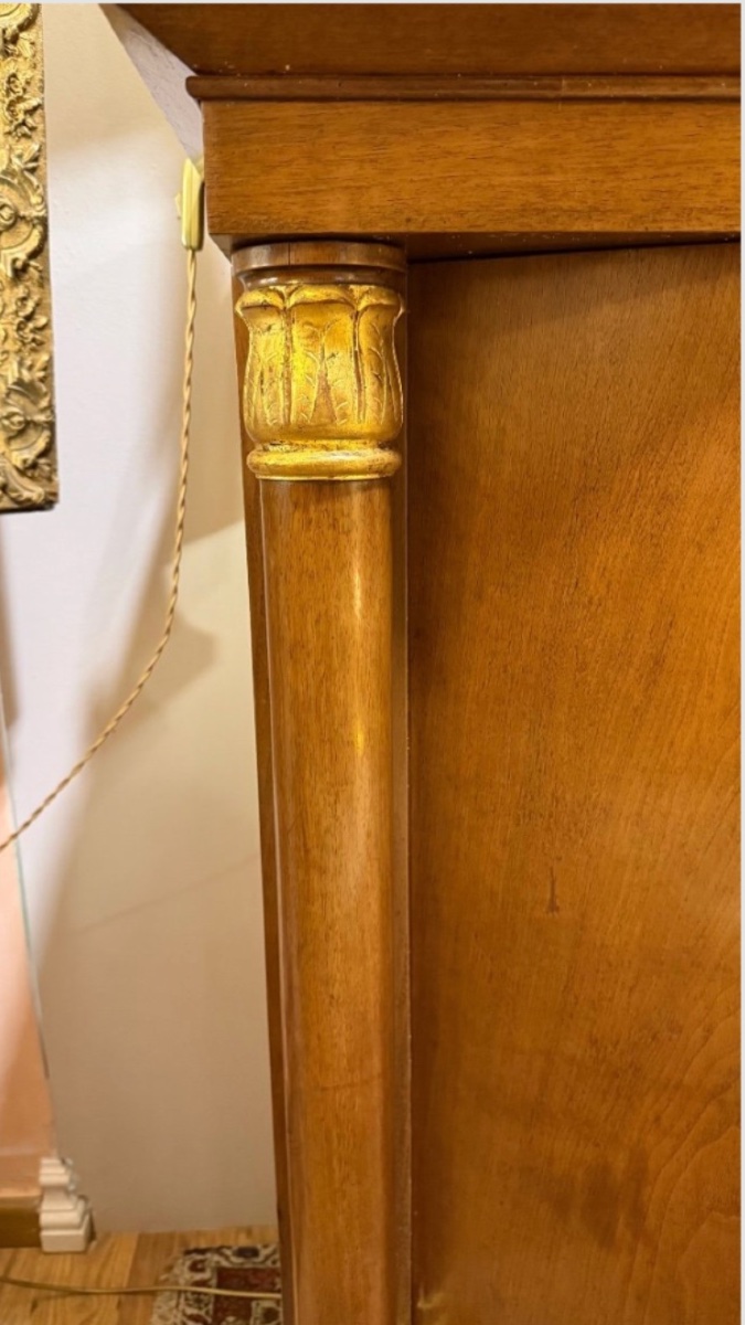 Elegante credenza Biedermeier della prima metà del XIX secolo-photo-3