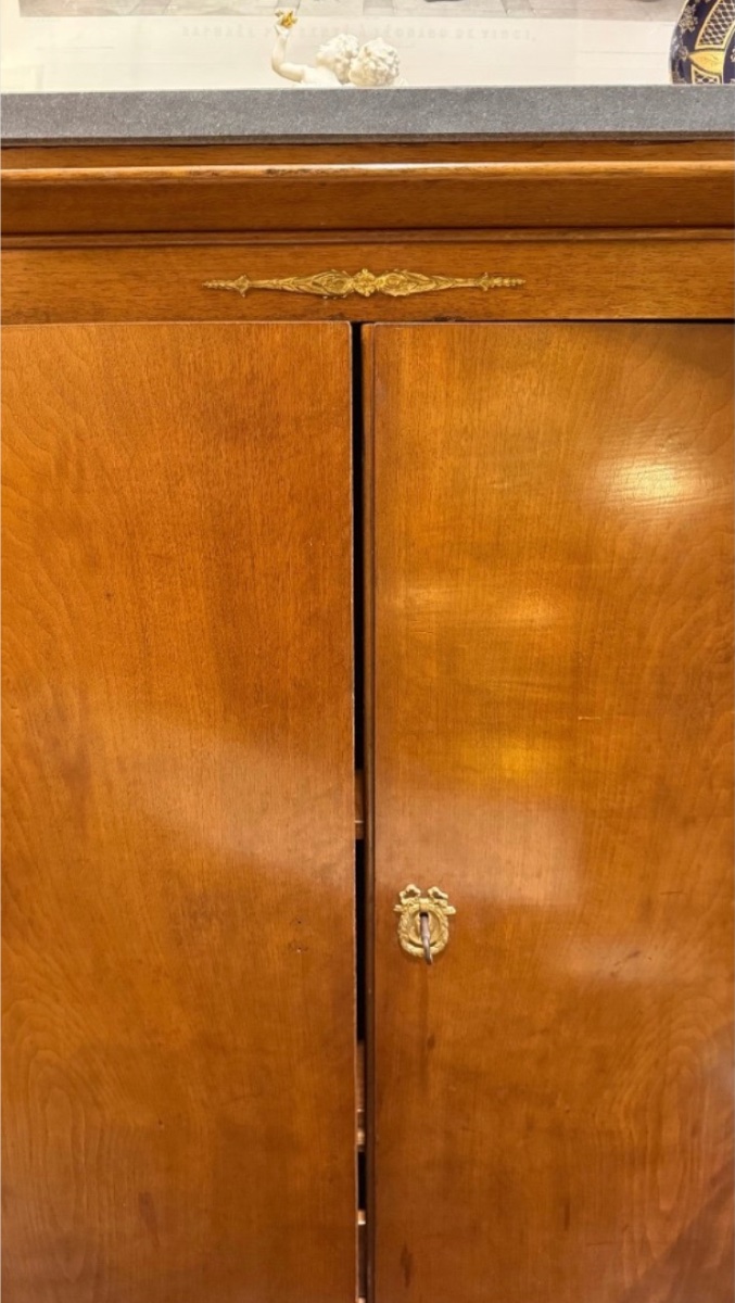 Elegante credenza Biedermeier della prima metà del XIX secolo-photo-4