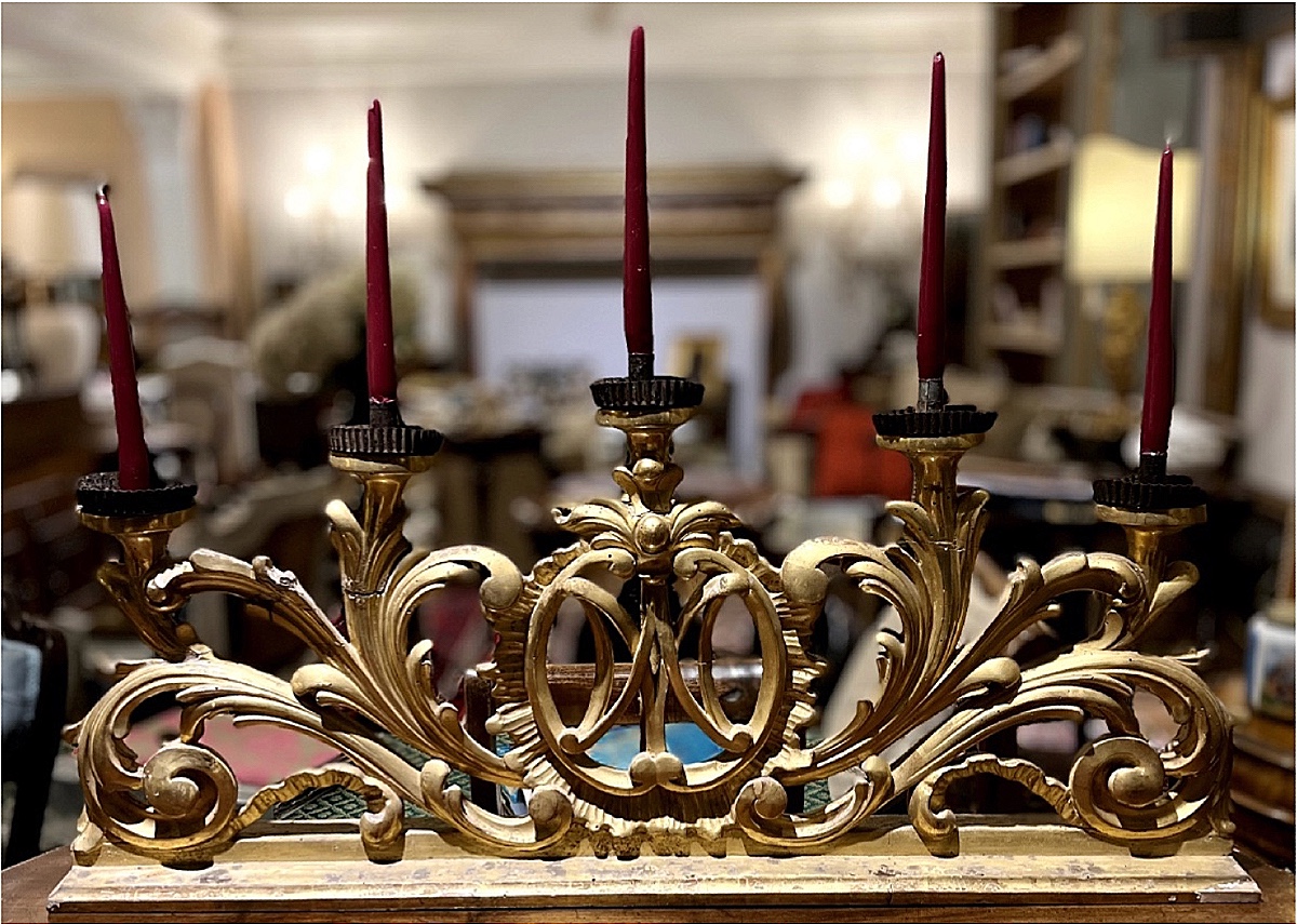 Candelabro d’altare, fine XVIII secolo-photo-2