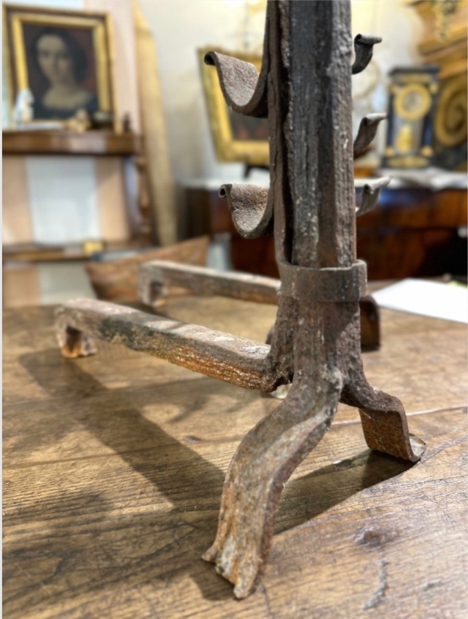 Alari da Camino Toscani in Ferro Battuto – XVIII Secolo-photo-3