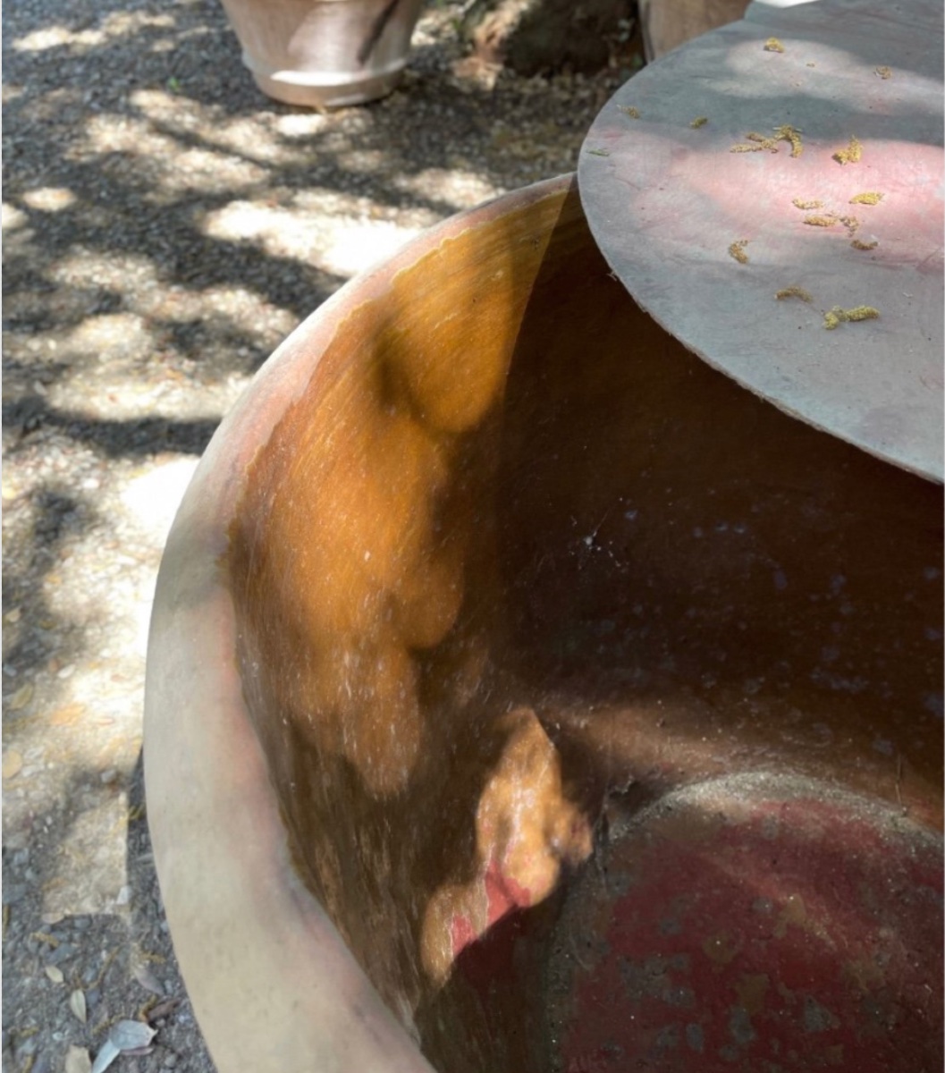Conca da olio in terracotta, Toscana, fine Ottocento.-photo-2