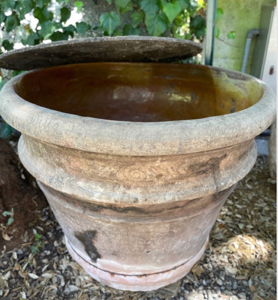 Conca da olio in terracotta, Toscana, fine Ottocento.-photo-3