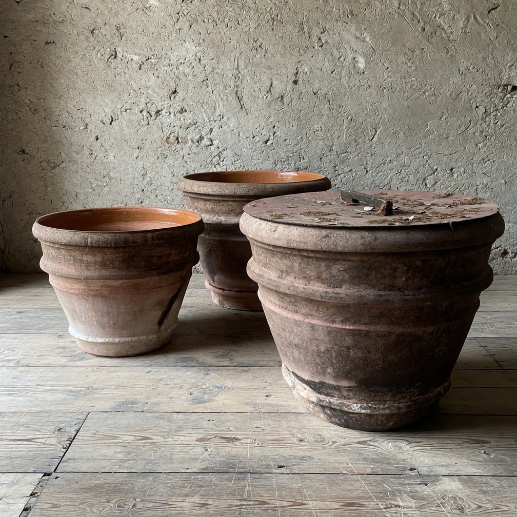 Conca da olio in terracotta, Toscana, fine Ottocento.-photo-4