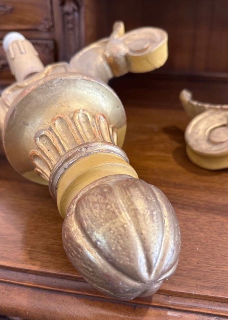 Appliques in legno intagliato e foglia oro – Fine ‘800-photo-2