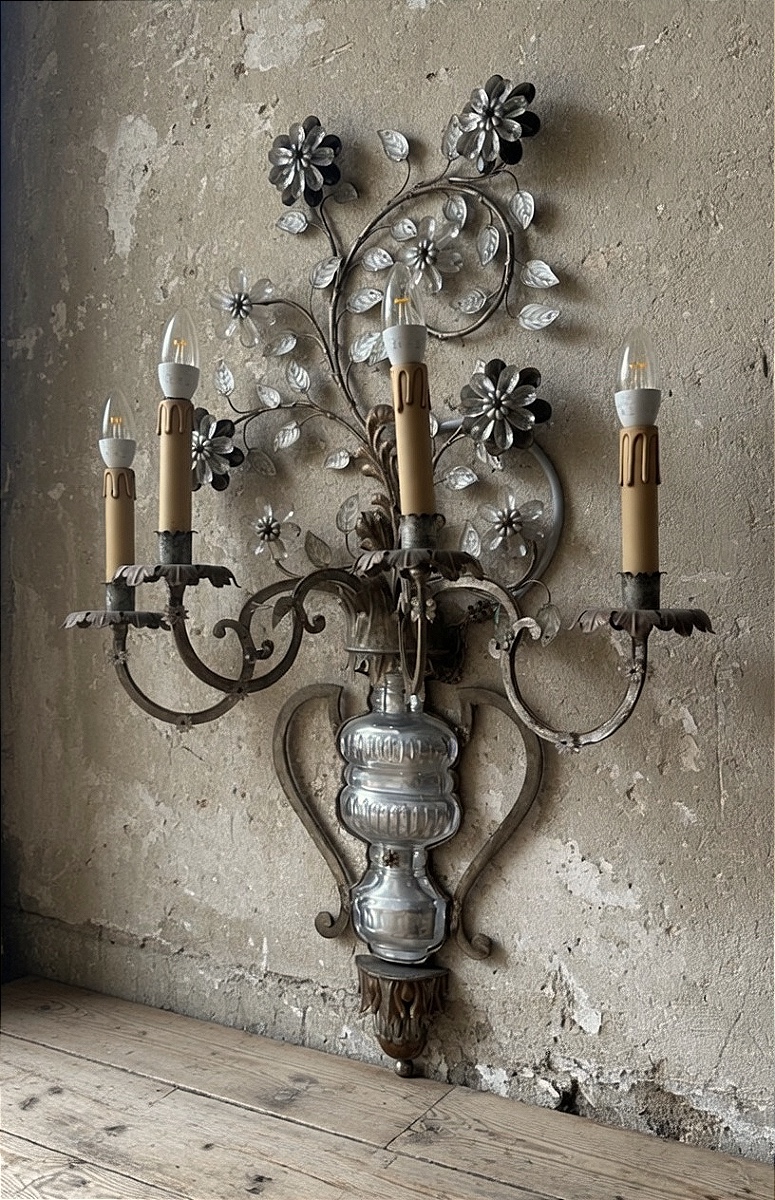 Applique in Ferro e Cristallo – Banci Firenze