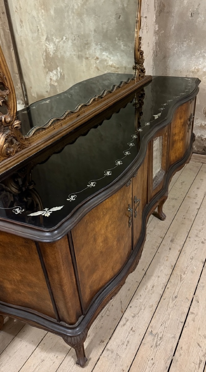 Credenza veneziana in stile barocco Chippendale dei primi del Novecento,-photo-2