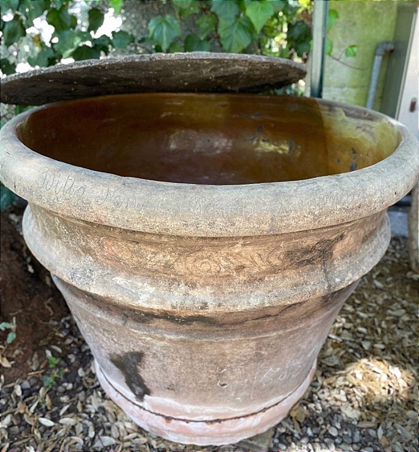 Conca da olio in terracotta, Toscana, fine Ottocento. -photo-3