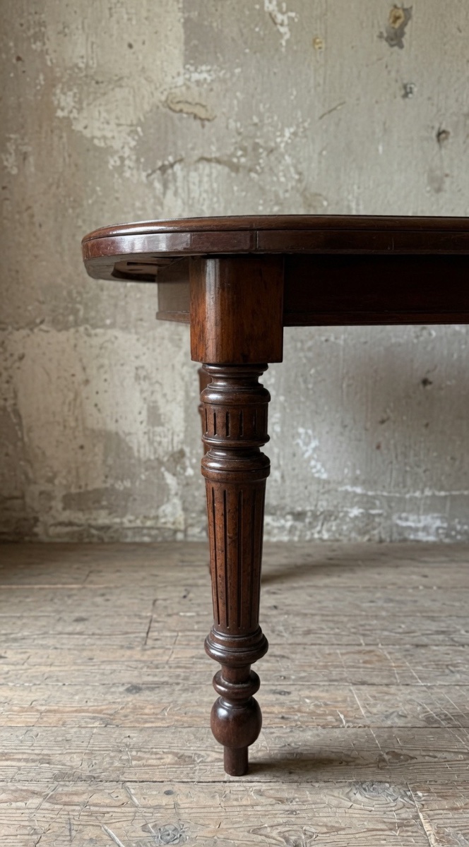 Tavolo da pranzo allungabile in mogano inglese, fine XIX secolo (circa 1880-1900)-photo-2