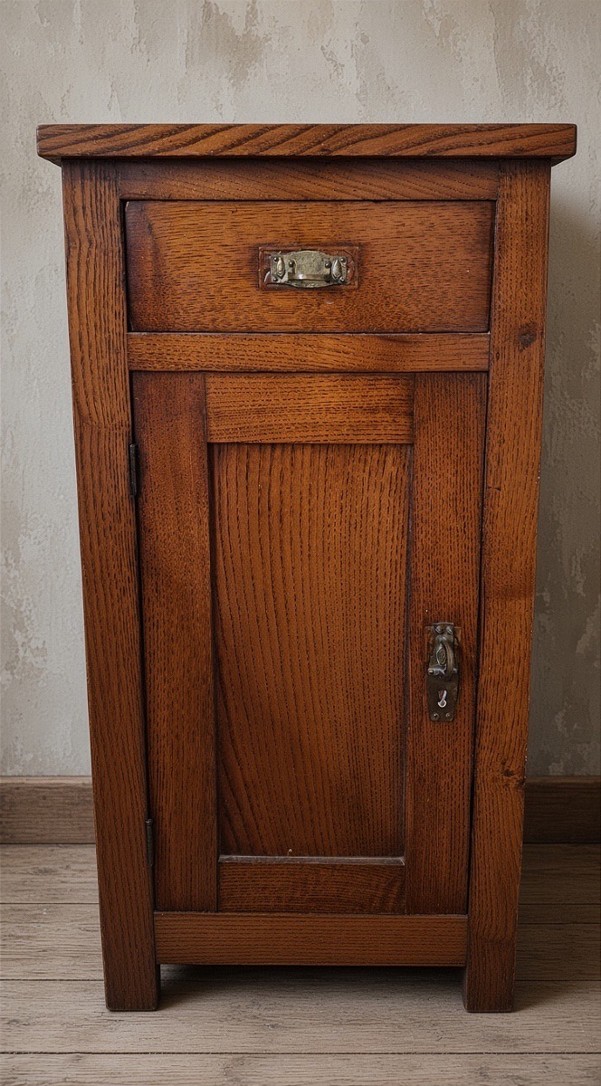 Camera da letto in castagno, metà del Novecento-photo-4
