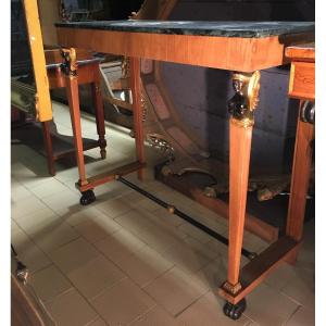 Consolle Toscana con marmo, in legno di Ciliegio. Primo '800.