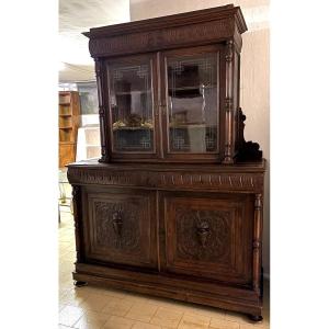 Credenza doppio corpo toscana in massello fine '800