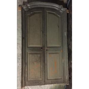 Porta a due ante fine '700 in lacca originale con telaio