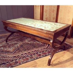 Tavolino da Fumo Vittoriano in Mogano con Intarsi in Acero (Primi ’900)