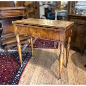 Tavolo da gioco antico in noce – Epoca metà Ottocento