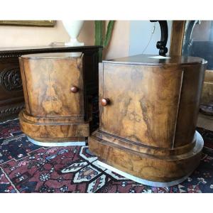 Elegante coppia di comodini Art Déco degli anni ’20