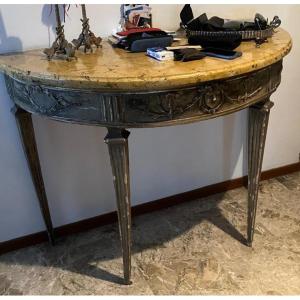 Consolle demi-lune di manifattura italiana della fine del XVIII secolo