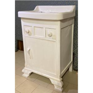 Mobiletto da bagno Liberty – Primi del Novecento (ca. 1900-1915)