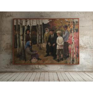 Olio su tela firmato Sokolov Vladimir Aleksandrovich