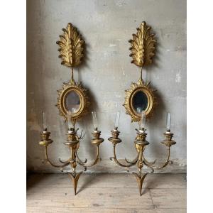 Coppia di appliques in stile Luigi XVI