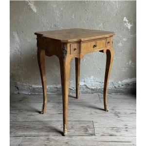 Tavolino Lastronato in Noce con Intarsi (Fine '800 - Inizio '900) 