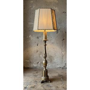 Candeliere antico in legno dorato – Toscana, metà XIX secolo