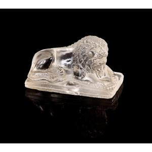 Roman Lion Carved In Rock Crystal, 3rd Century