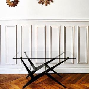 Angelo Ostuni, Rectangular Coffee Table With Double Glass Top