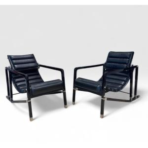 Eileen Gray (1878-1976), Pair Of "transat" Chairs