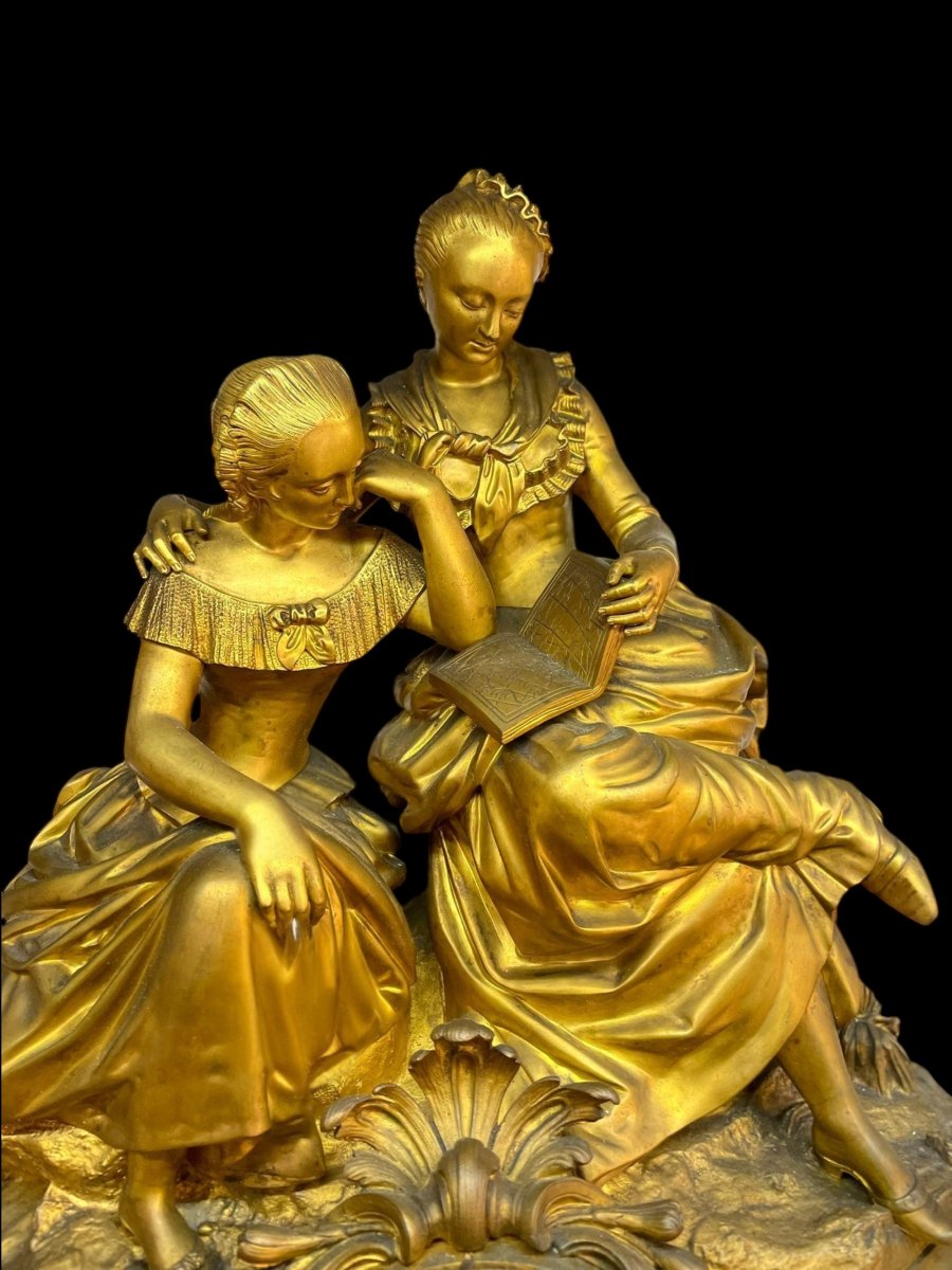 Orologio da camino in bronzo dorato – Francia, fine XVIII secolo-photo-2
