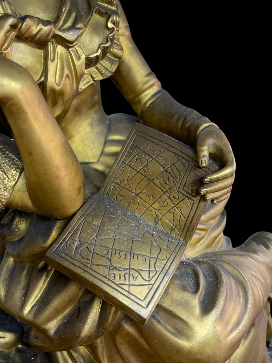 Orologio da camino in bronzo dorato – Francia, fine XVIII secolo-photo-3