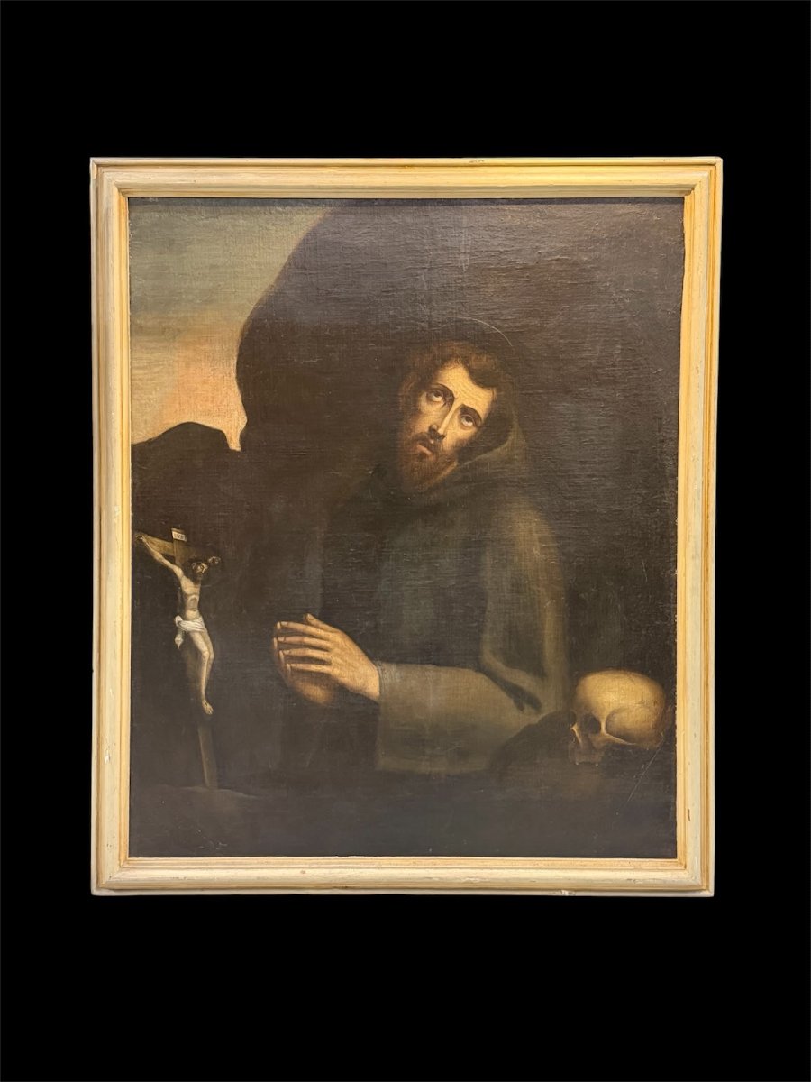 San Francesco d’Assisi in meditazione – Olio su tela, XVII secolo
