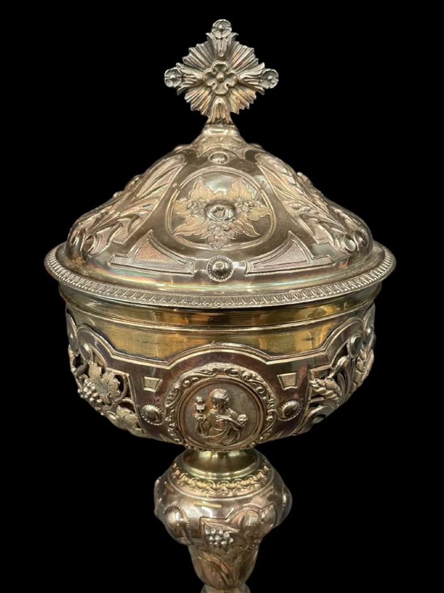 Pisside in argento e vermeil – Francia, 1860-photo-2