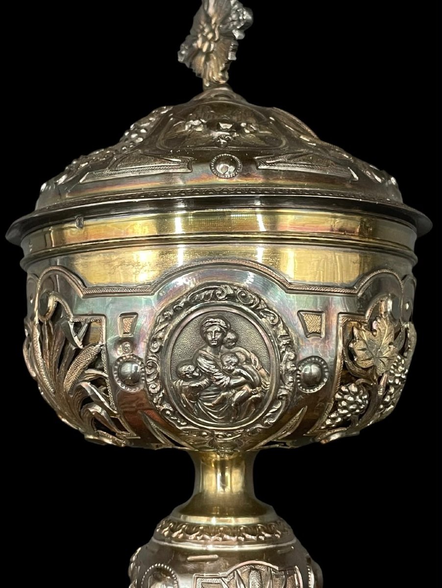 Pisside in argento e vermeil – Francia, 1860-photo-4
