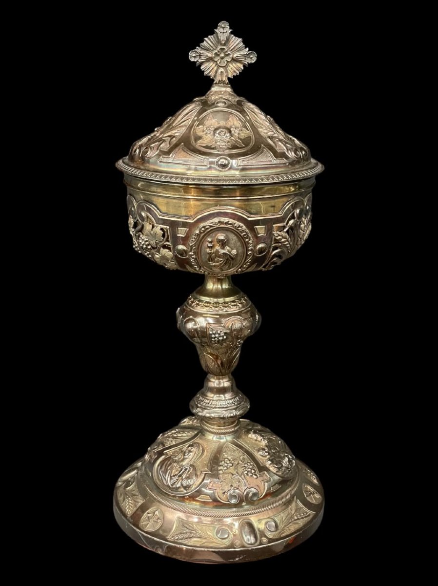 Pisside in argento e vermeil – Francia, 1860