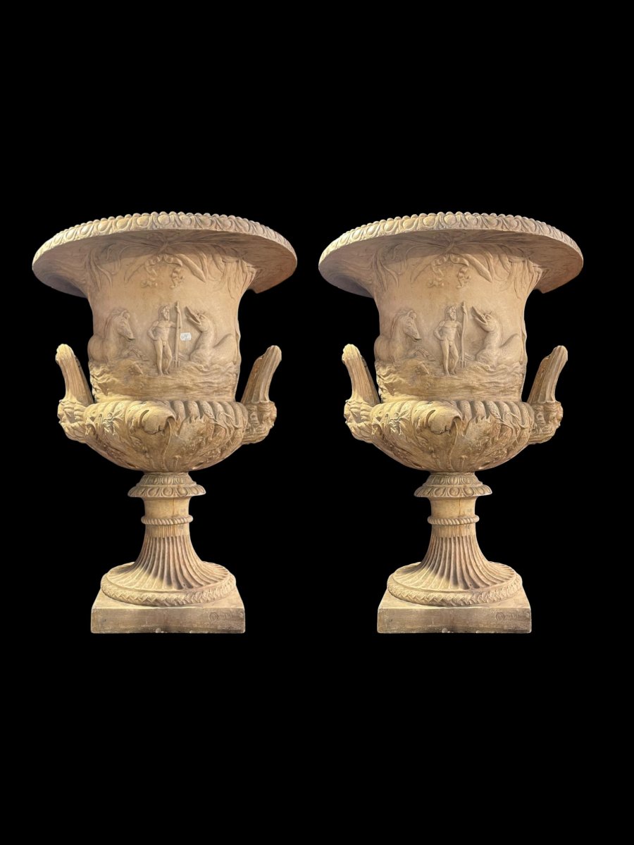 Coppia di vasi in terracotta di Signa – Inizio XX secolo