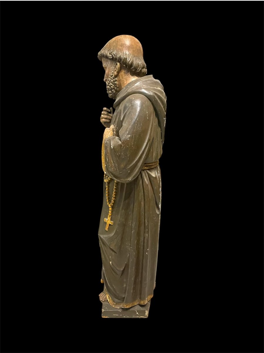 San Francesco d'Assisi – Scultura lignea policroma, Italia, XVIII secolo-photo-4